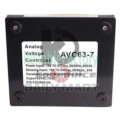 BASLER AVR AVC 63-7 Automatic Voltage Regulator Power Supply AVC63-7