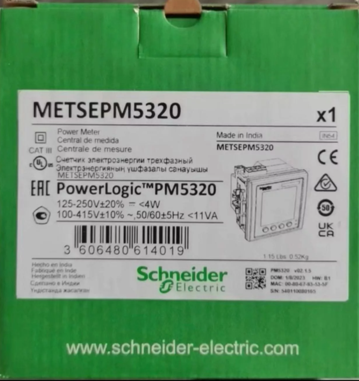 New Schneider Electric METSEPM5320 Power Logic PM5300 Power Meter - SCHNEIDER ELECTRIC