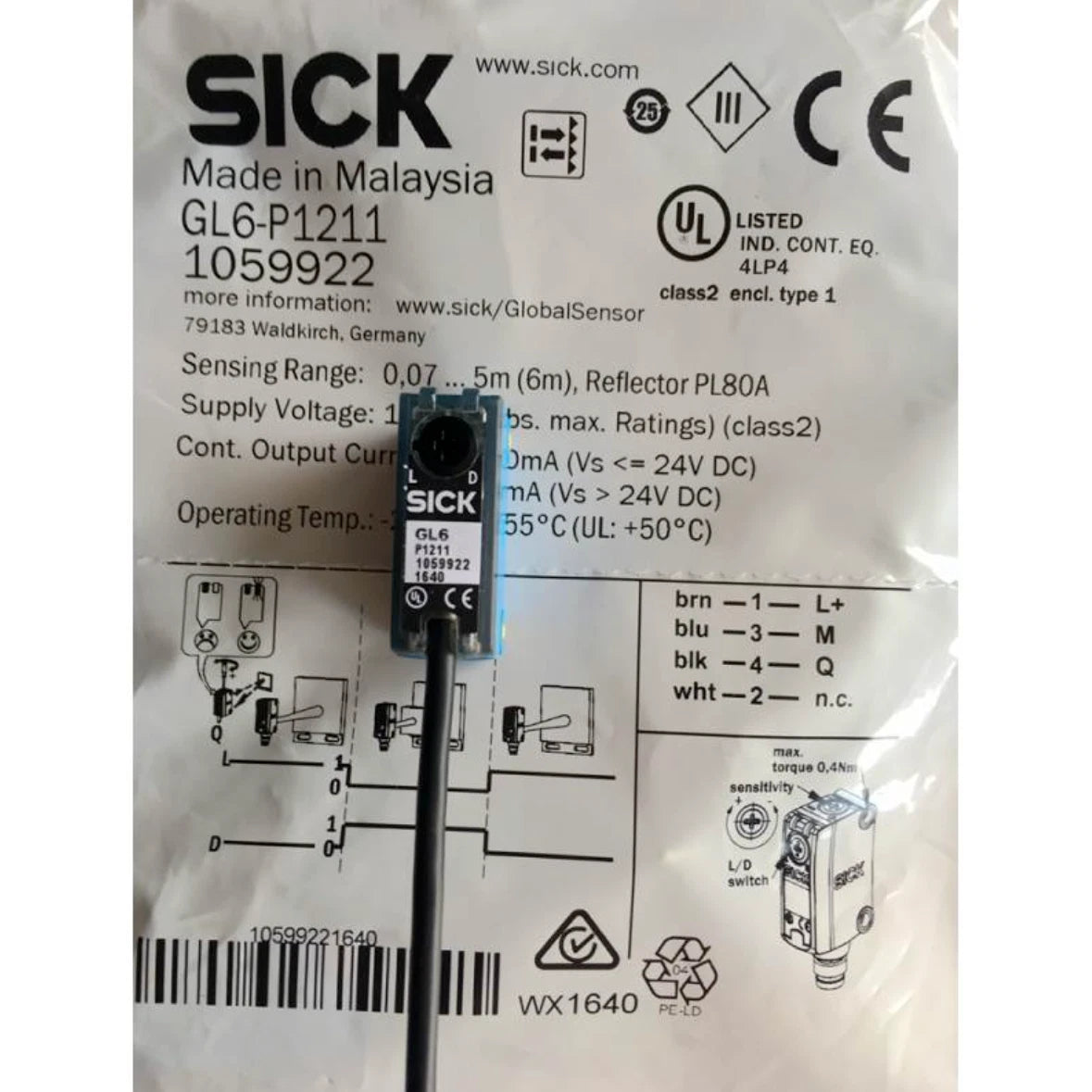 1PCS SICK Photoelectric switch GL6-P1211