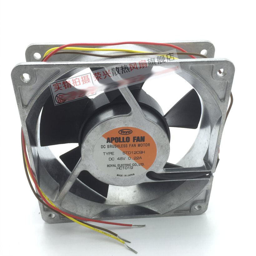 TOYO STD12C9H 12CM 12038 48V 0.22A aluminum frame inverter cooling fan