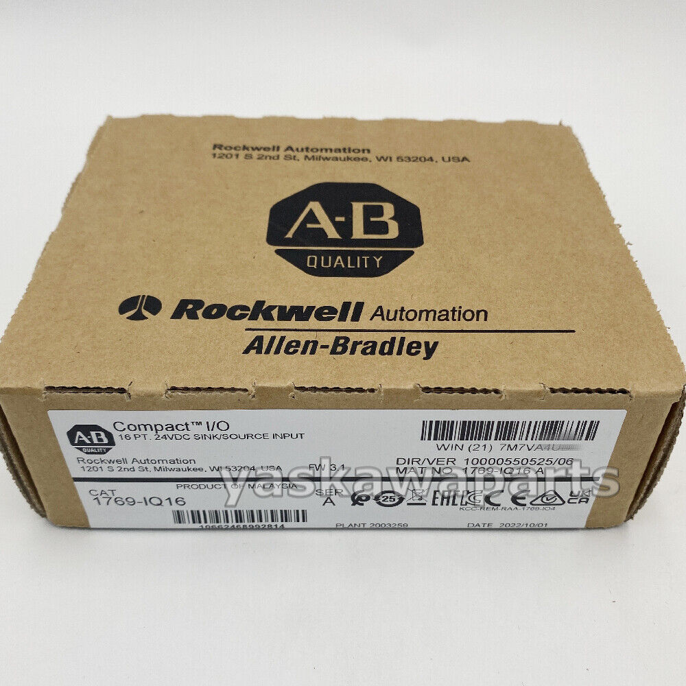 AB 1769-IQ16 CompactLogix 16 Pt 24VDC INPUT Module - New Factory Sealed - COMPACTLOGIX