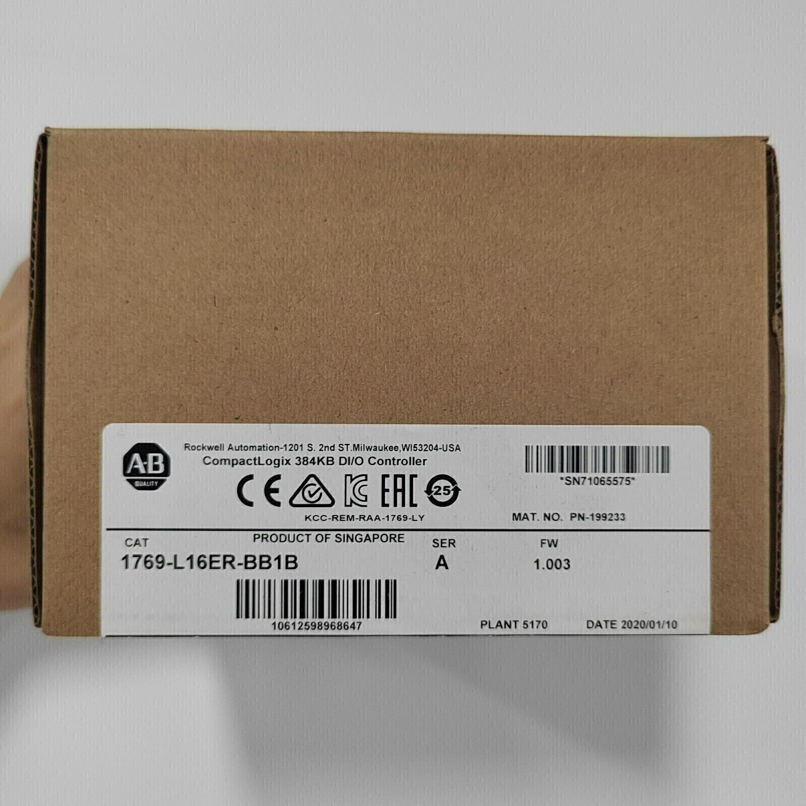 New Factory Sealed AB 1769-L16ER-BB1B SER CompactLogix Controller 384KB - COMPACTLOGIX