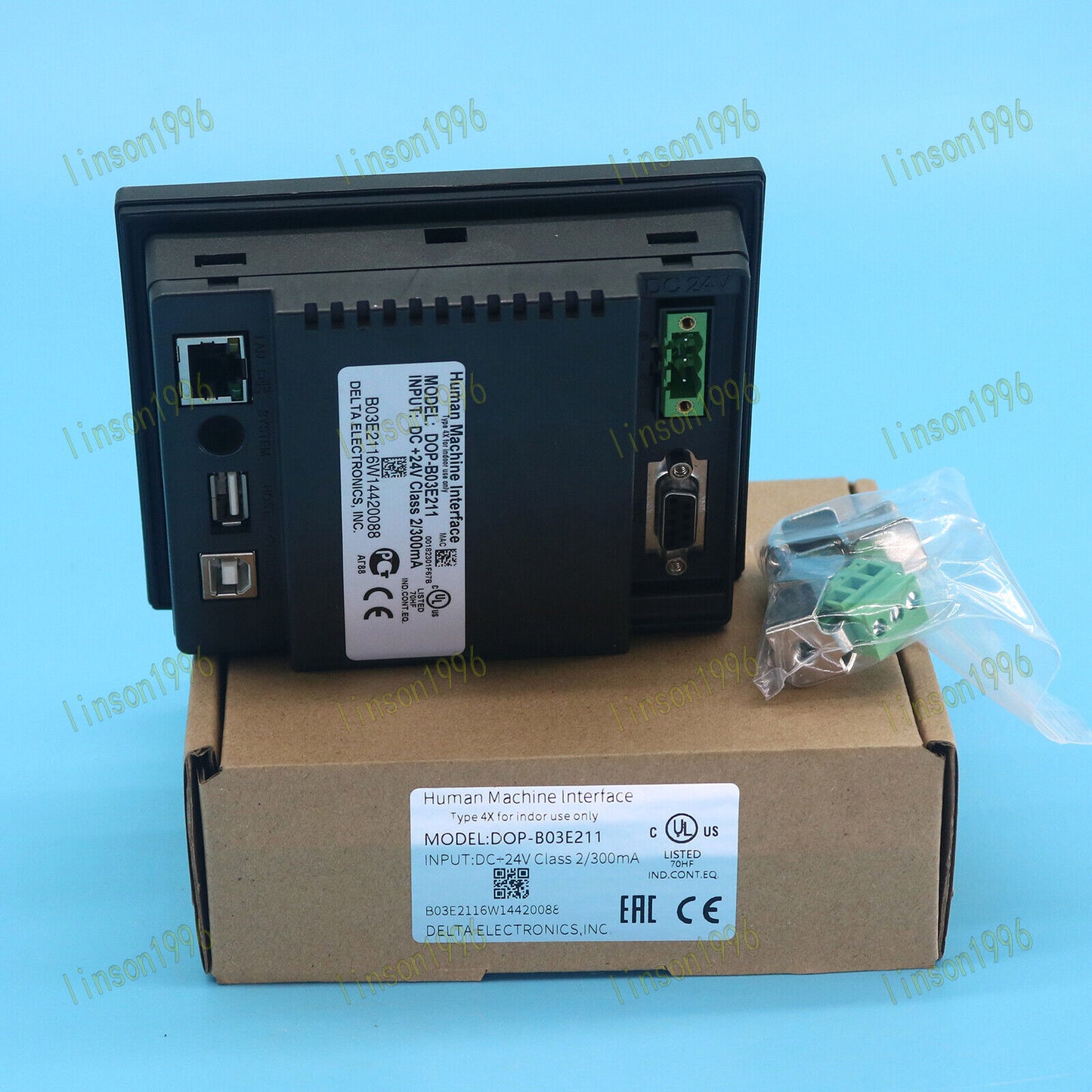 1PC DOP-B03E211 Delta HMI Touch Screen 4.3 inch - industrial grade with high resolution and long battery life - DELTA