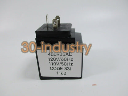 Replacement Solenoid Valve Coil 110VAC for Model 450935AD - OMRON