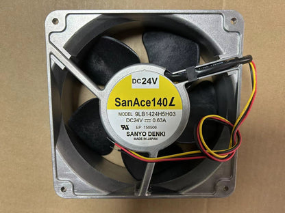 new SanAce 140L 9LB1424H5H03 24V 0.63A 140 cm High temperature resistant fan 3wire