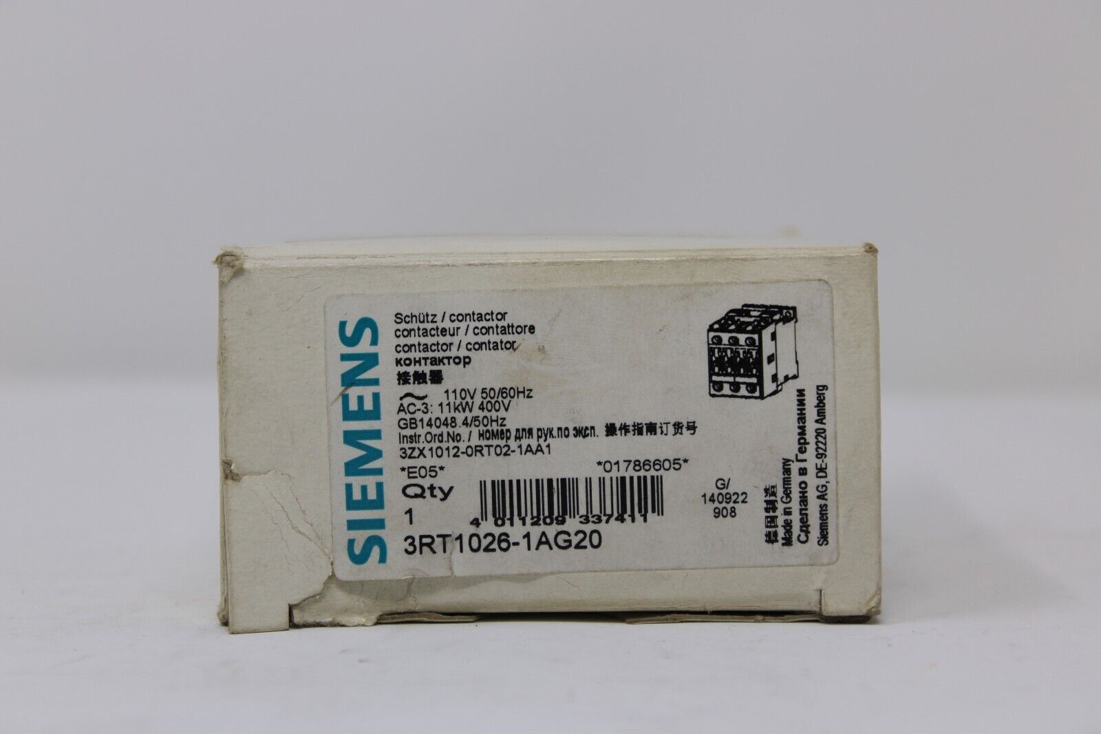 new Siemens 3RT1026-1AG20 Contactor