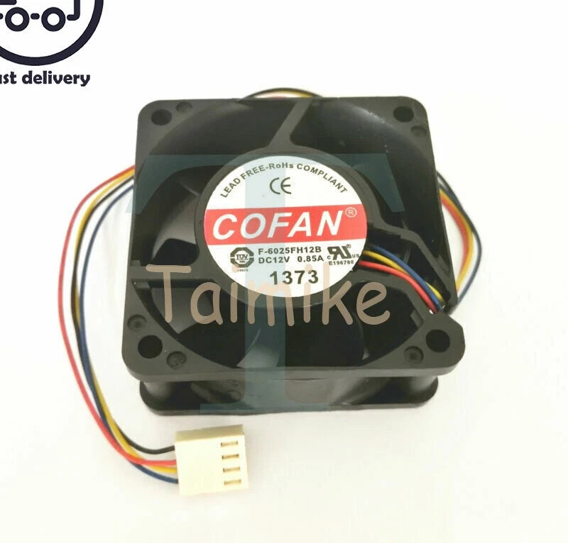 1PCS COFAN 6CM 12V 0.85A F-6025FH12B 4-wire 4P cooling fan