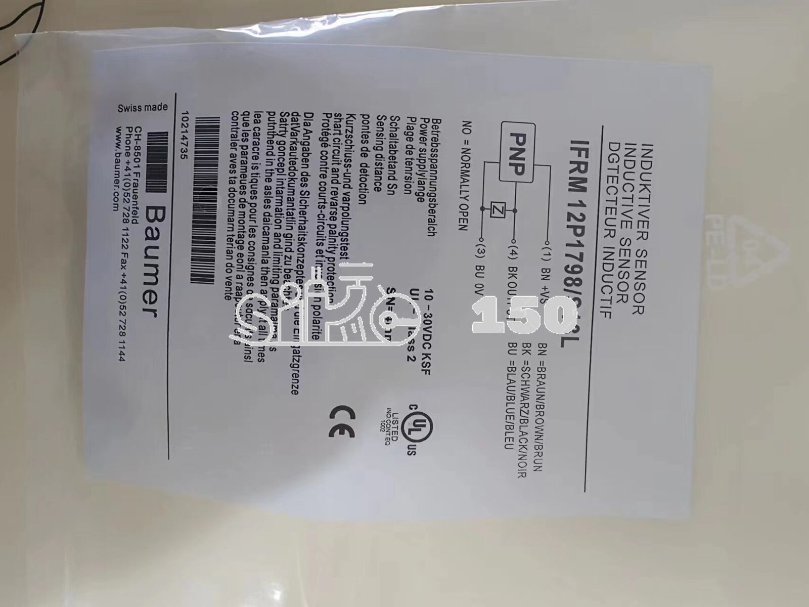 Inductive Proximity Switch Baumer Electric IFRM 12P1798/S13L - BAUMER