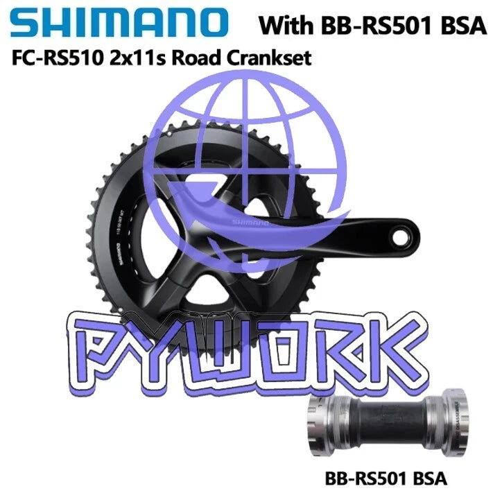 SHIMANO RS510 2x11 Speed Crankset 165mm/170mm/172.5mm/175mm 50-34T Chainwheel