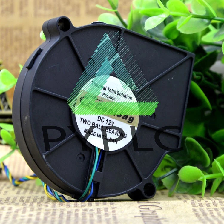 EVERFLOW B127515BN 7515 12V 0.80A 4-wire Temperature Control Blower Cooling Fan~