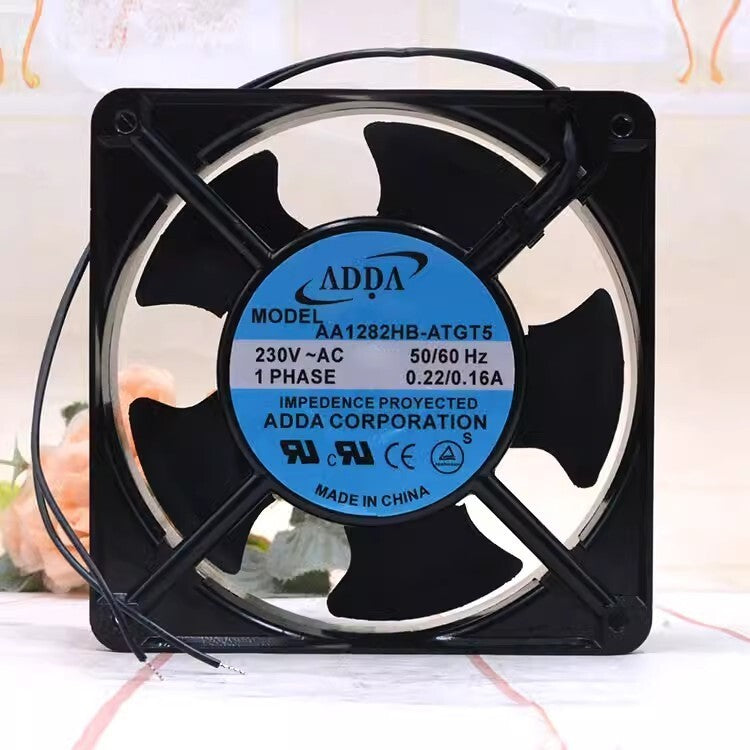 ADDA AA1282HB-ATGT5 AC230V 0.22A/0.16A 12038 12CM Metal Cooling Fan
