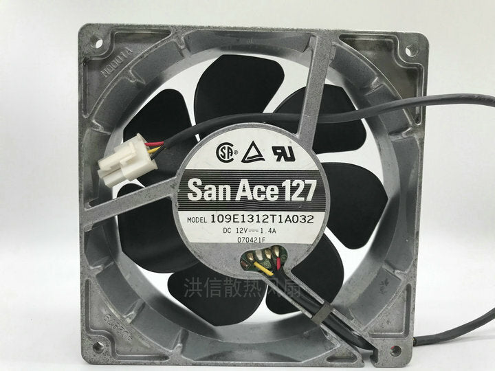 Sanyo 109E1312T1A032 12V 1.4A 12738 13CM metal aluminum frame cooling fan