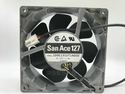 Sanyo 109E1312T1A032 12V 1.4A 12738 13CM metal aluminum frame cooling fan
