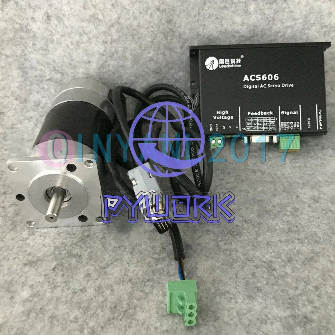 BLM57130-1000 + ACS606 Leadshine 130W DC Brushless Servo Motor + Drive Set ~