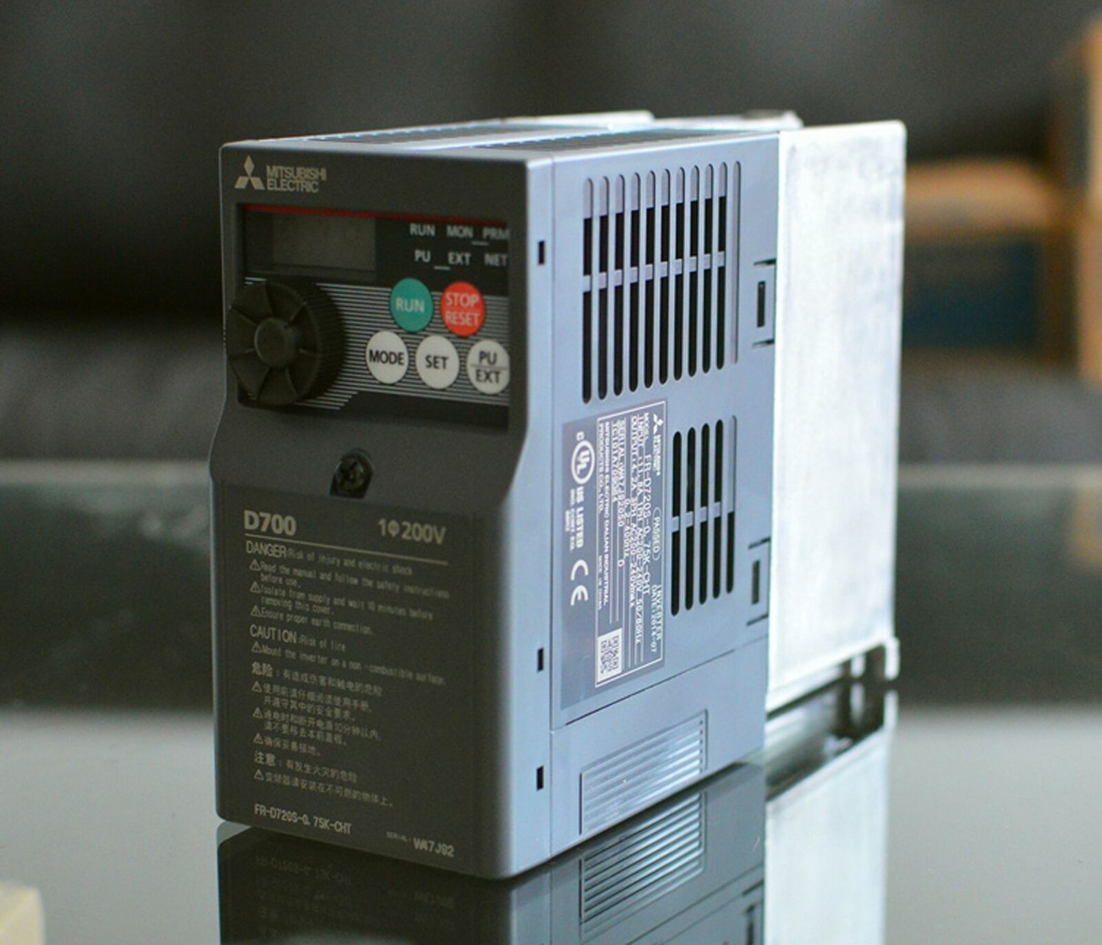 Mitsubishi Inverter FR-E720S-0.75K CHT Tested Used - MITSUBISHI