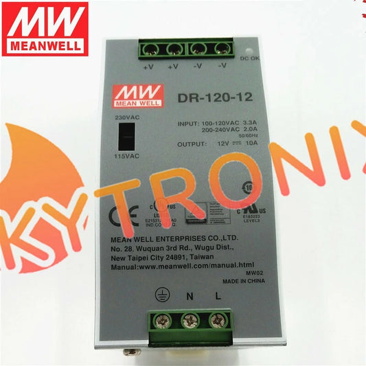1PCS MEAN WELL DR-120-12 120W 12V 10A Switching power supply