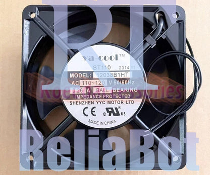 Cooling fan For Ya-cool BT110 12038B1HT 110-120V 0.26A 12CM 12038 2-wire 1Pcs*