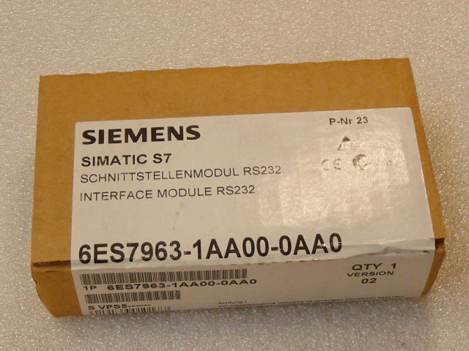 new  Siemens 6ES7963-1AA00-0AA0 6ES7 963-1AA00-0AA0 One year