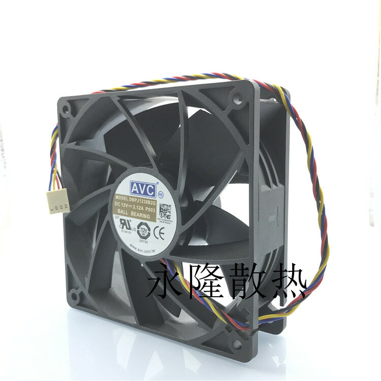 1pcs  AVC DBPJ1238B2G 12038 12V 3.12A 12CM 4-wire cooling fan