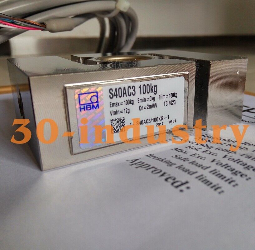 HBM S40AC3 Load Cell Tension Sensor - 100KG Weighing Capacity - HBM