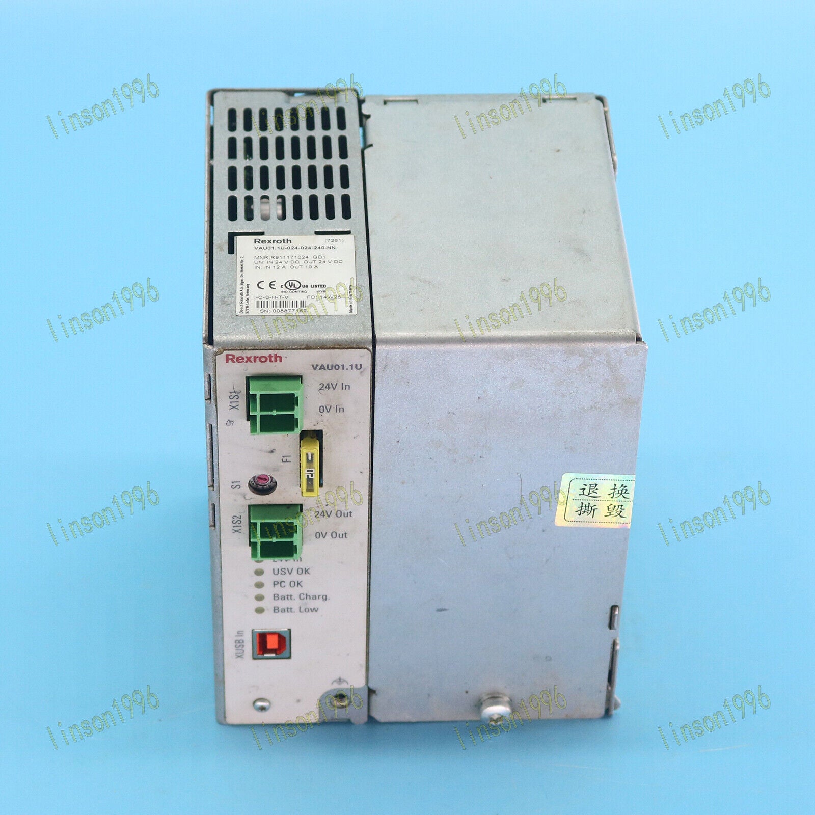 used REXROTH VAU01.1U-024-024-240-NN  Tested Good OK REXROTH