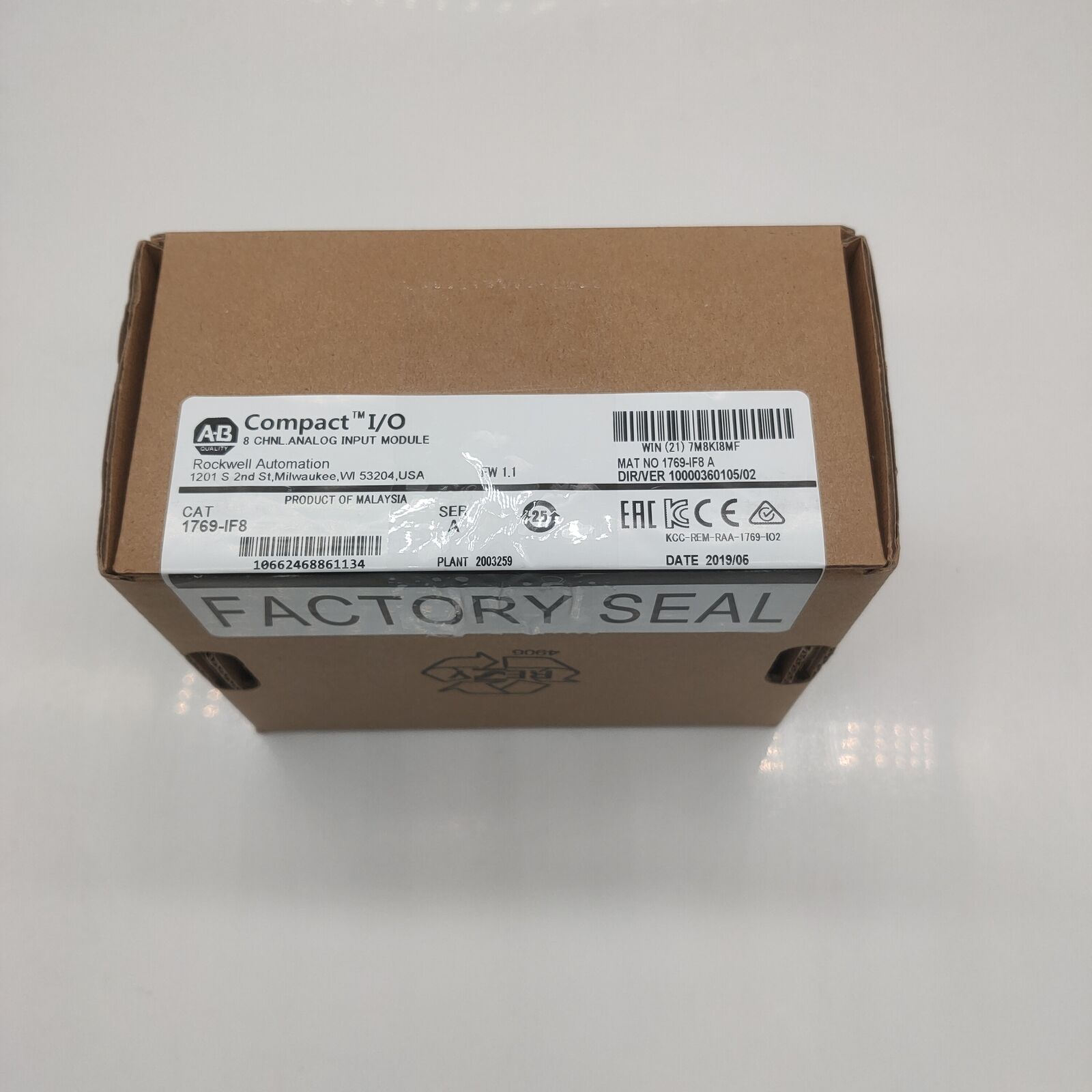 Allen-Bradley 1769-IF8 CompactLogix 8 Pt Analog Input Module New Sealed - ALLEN-BRADLEY