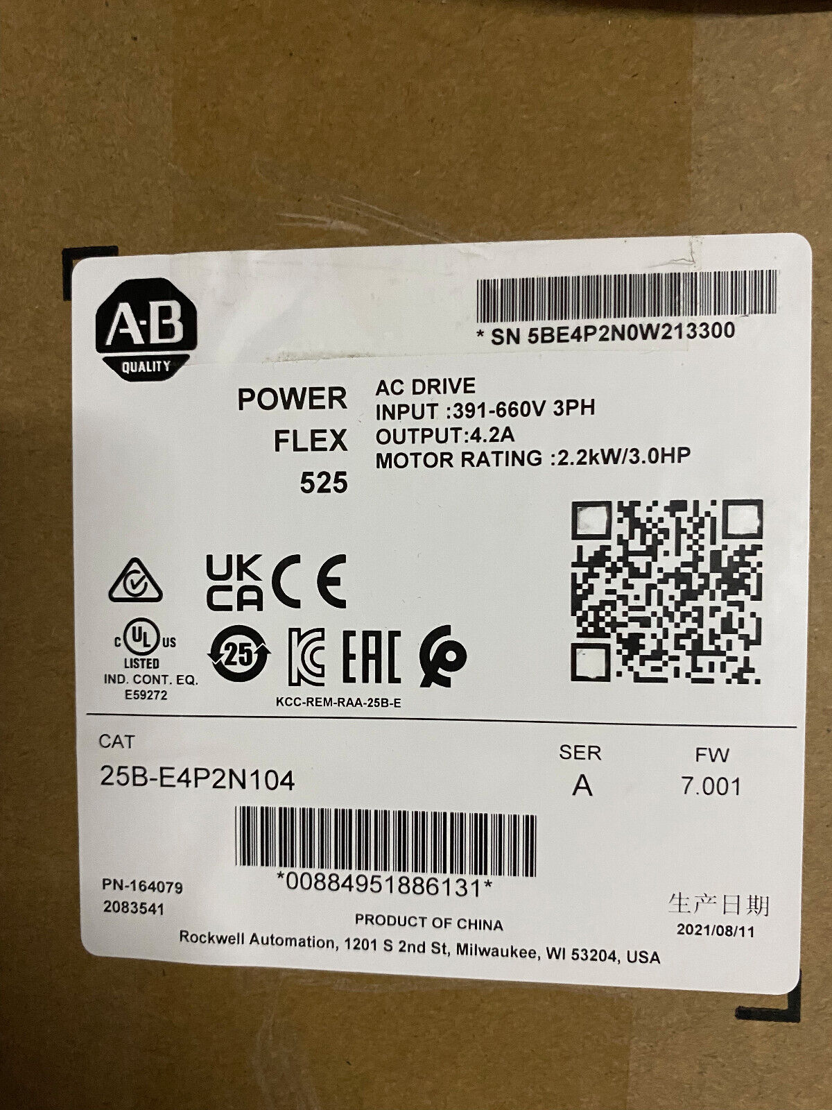 Fast Allen-Bradley 25BE4P2N104 in stock - ALLEN-BRADLEY