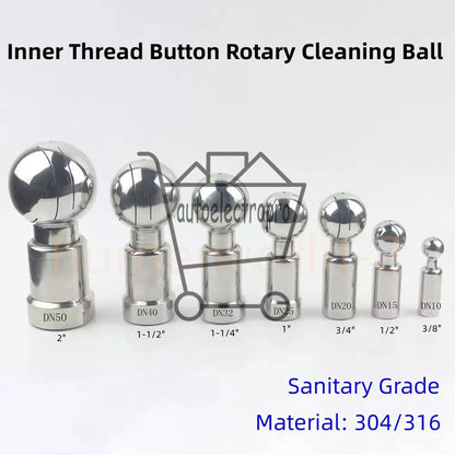Tank Cleaning Rotating CIP Spray Ball 3/8'' 1/2'' 1" BSP Female Threaded Nozzle