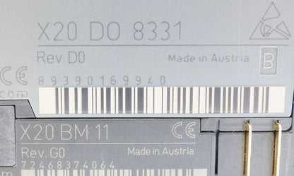 B&R X20 DO 8331 Automation + X20 BM 11 Rev. G0 - B&R
