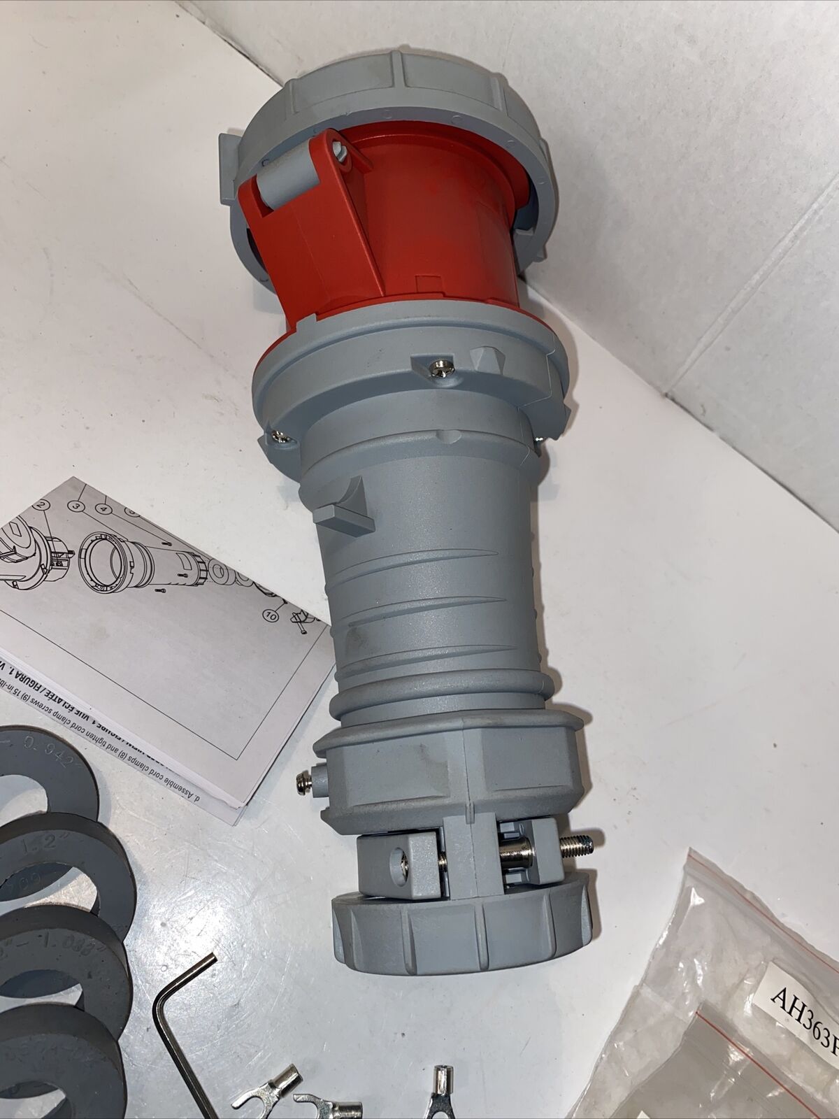 Eaton AH460C7W Pin & Sleeve Watertight Connector 60A 480V 3P4W 15HP IEC 309 - EATON