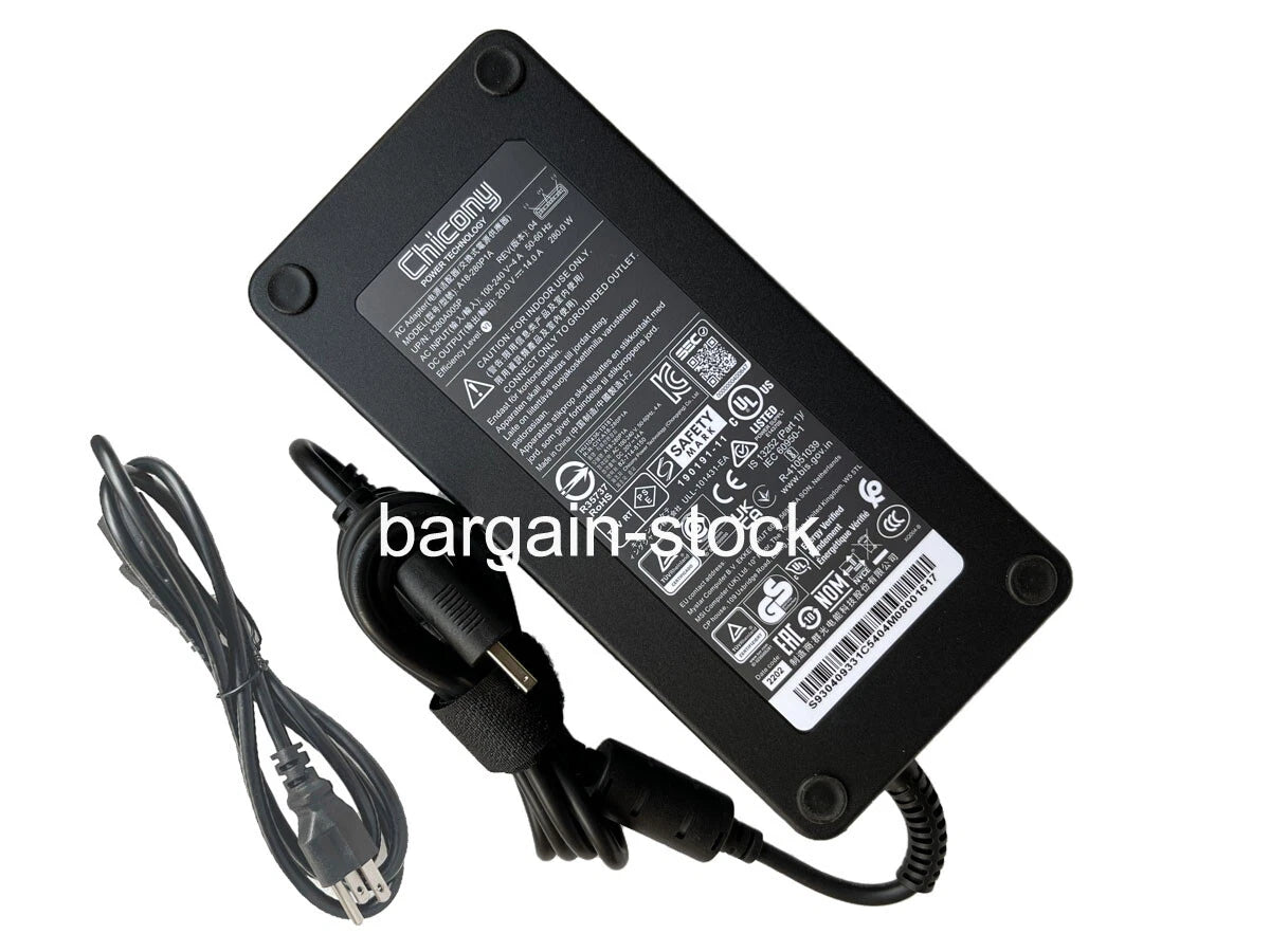 Chicony 280W AC Adapter Charger For MSI Raider GE68HX 13VF-062US Power Supply #k