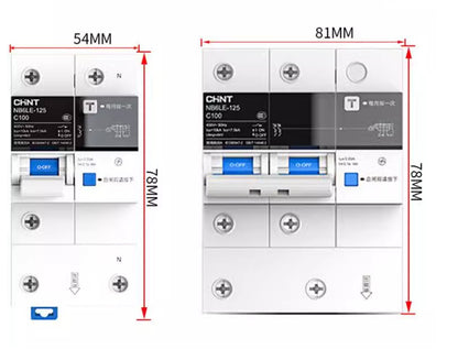 Chint NB6LE Series NB6LE-125 Circuit Breaker Leakage Protector C-Type