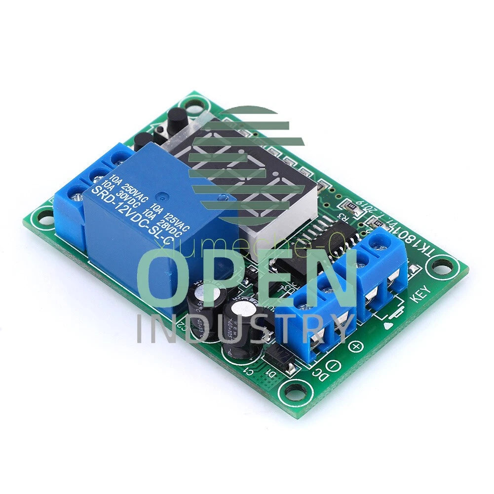 DC 12V Display Delay Timing Relay Module Timer Relay Board 1-999 Seconds