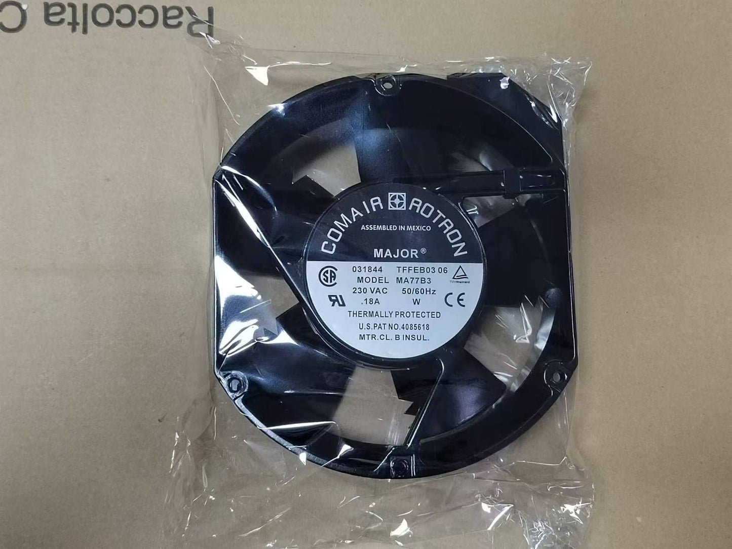 COMAIR ROTRON MA77B3 Aluminum frame AC cooling fan 230VAC 0.18A 172MMX50MM