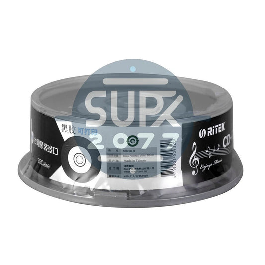 25pcs 700MB 80min 52X 65mm Circle Printable CD-R Blank Discs Vinyl Black Record