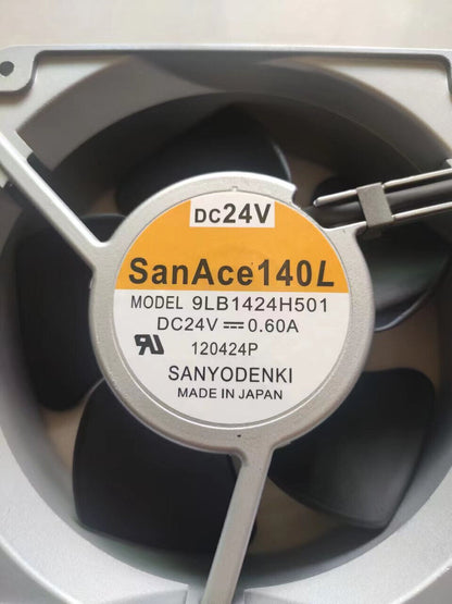 new 1 PCS SANYO Fan 9LB1424H501 DC 24V 0.6A 14050 14CM 3 pin Aluminum frame fan
