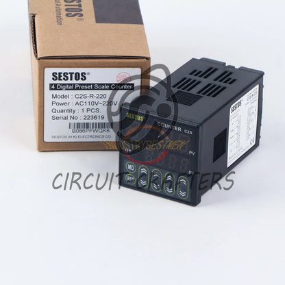 1PCS SESTOS C2S-R-220 AC100-240V Four-digit preset value counter