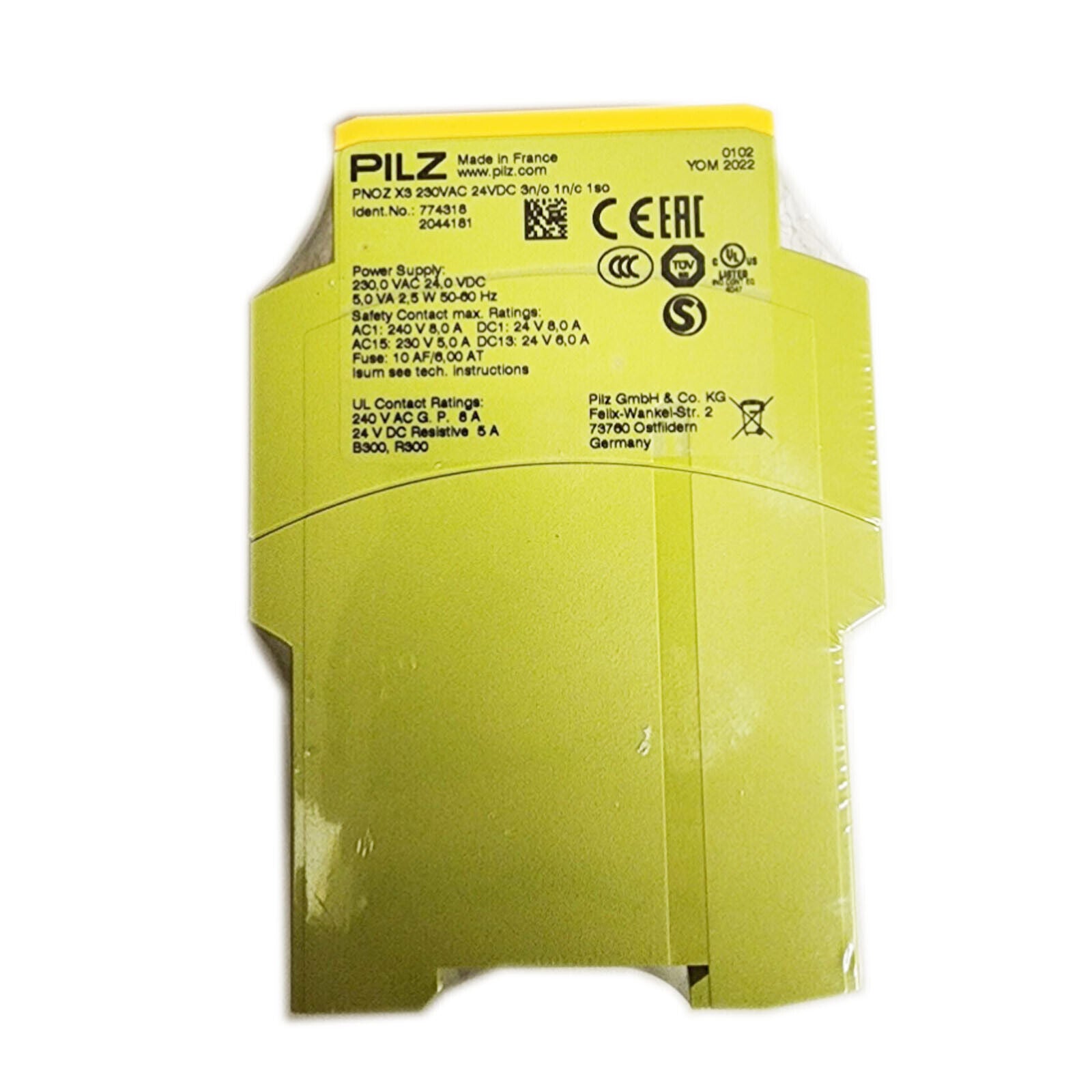 new  In Box PILZ PNOZ X3 774318 Safety Relay PILZ