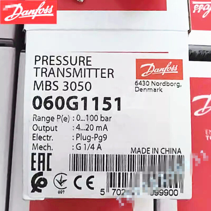 Danfoss Pressure Transmitter Sensor MBS3050 0-100bar - DANFOSS