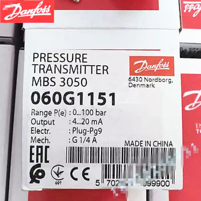 Danfoss Pressure Transmitter Sensor MBS3050 0-100bar - DANFOSS
