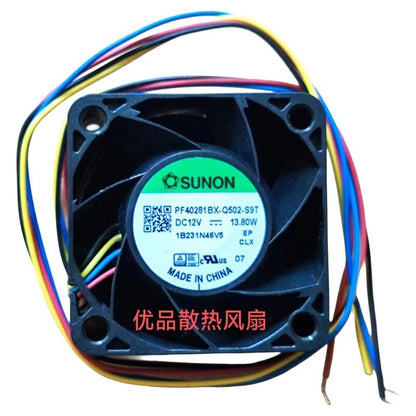 SUNON PF40281BX-Q502-S9T DC12V 13.80W 4CM 4-Wire PWM Server Cooling Fan