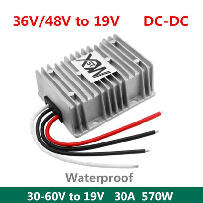 new 30-60V to 19V 30A 570W Buck Converter DC-DC Car Waterproof Power Regulator - KOEED