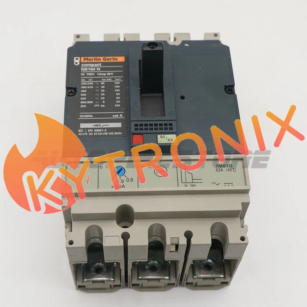 1PCS NS160N 3P 63A stationary MERLIN GERIN molded case circuit breaker