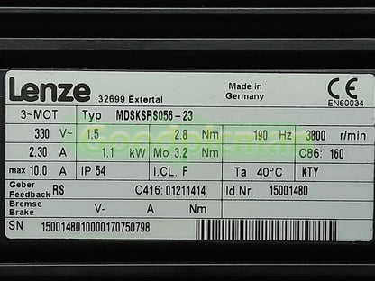 MDSKSRS056-23 Sealed LENZE SERVO MOTOR Inverter MDSKSRS05623 MDSKSRS056-23