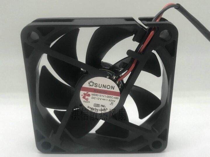 new 1 pcs SUNON Fan ME60151V1-000C-A99 DC 12V 1.92W 6015 6CM maglev fan 2 wire - SUNON