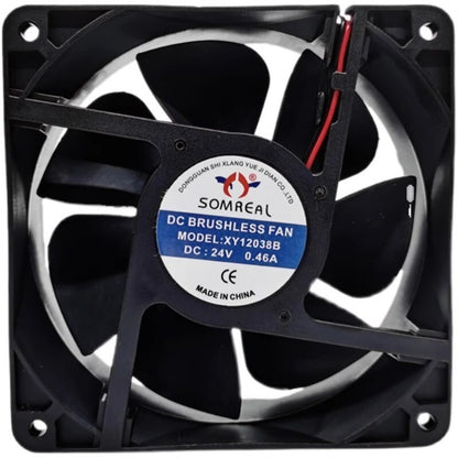 SOMREAL XY12038B 12038 24V 0.55A 12CM 2-Wire Inverter Cooling Fan
