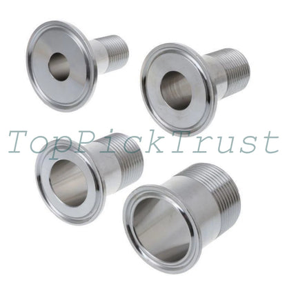 Steel Sanitary Male Threaded Ferrule Pipe Fitting Tri Clamp Adapter 304Stainless