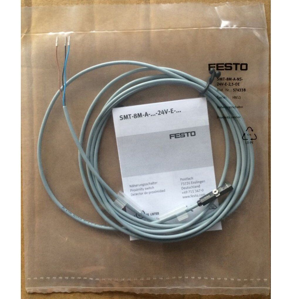 FESTO Magnetic Switch SMT-8M-A-NS-24V-E-2,5-OE Fast - FESTO