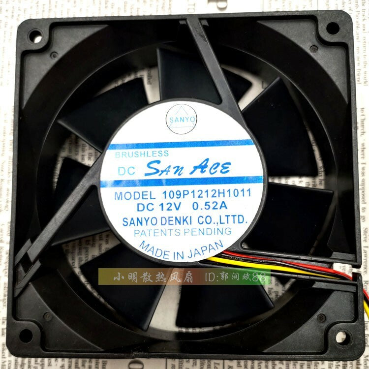 1pcs SAn Aes 109P1212H1011 12v 0.52A 12038 12CM chassis cooling fan