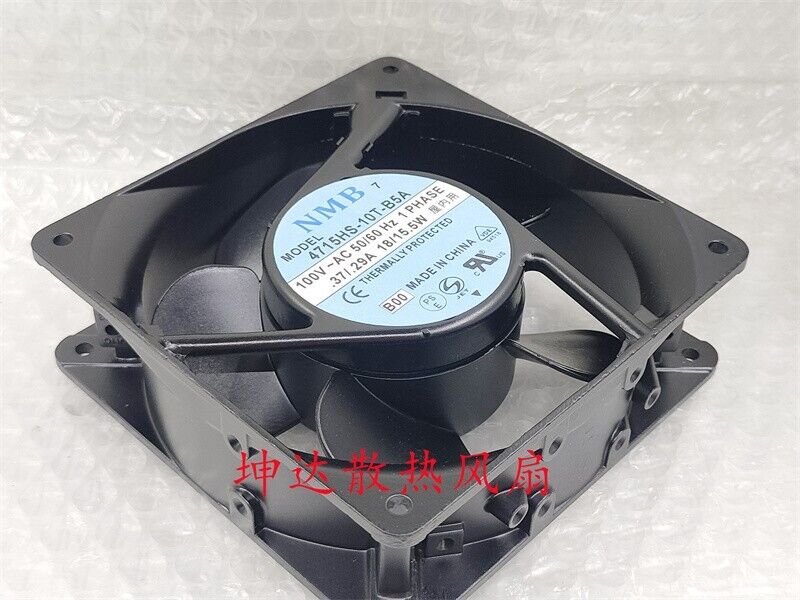 new 1 PCS NMB Fan 4715MS-10T-B5A Cabinet fan AC 100V 12038 12CM aluminum frame fan - NMB